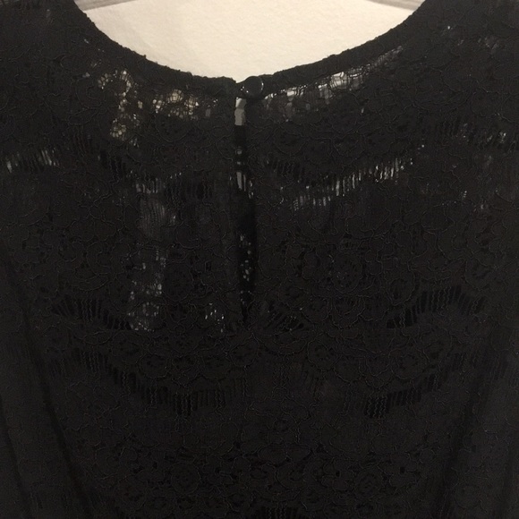 MONTEAU Cap Sleeve Lined Black Lace Dress Size S - Picture 11 of 12